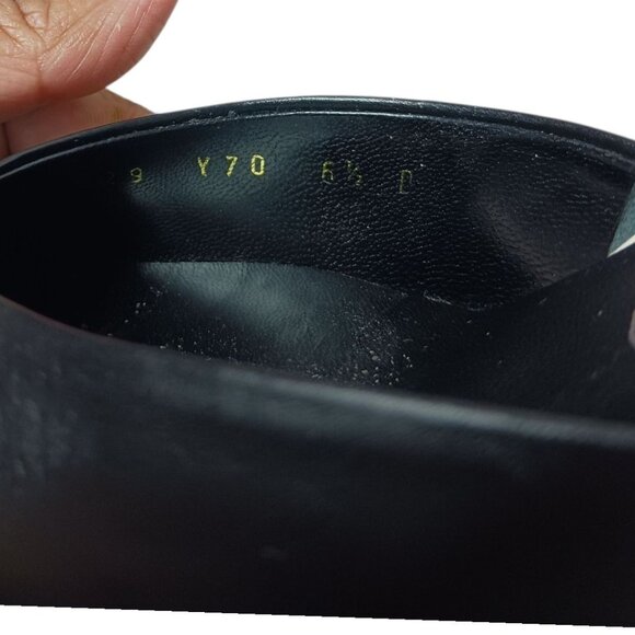 Salvatore Ferragamo Leather Slingback Heels With Contrast Sole Blk/Wht Size 6,5 - Picture 10 of 13